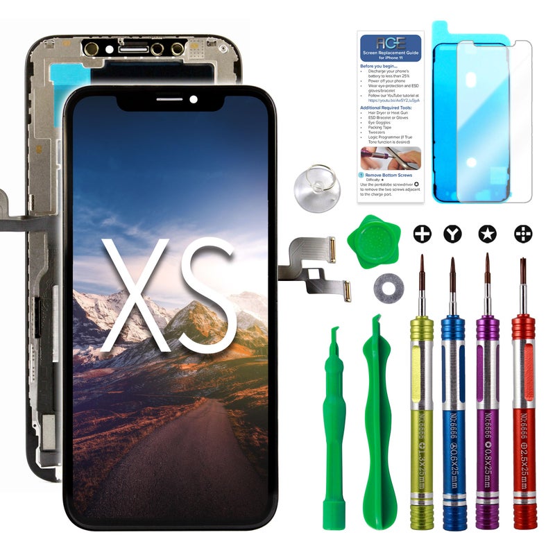 Ace Tech Cellular Compatible with iPhone Xs LCD Screen Replacement 5.8 inch (Model A1920, A2097, A2098,A2099, A2100) Display Digitizer Assembly Touch Screen - Image 1